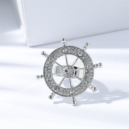 Tie Buckle Cross-Border Hot-Selling Formal Accessories Personalized Trendy Men's Rudder Eagle Chinese Style Flowery Gold Men's Tie