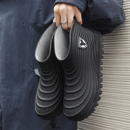 Rain Boots for Men, Outdoor Wear, Trendy Low-Cut Rain Boots, Wading Non-Slip Rain Boots, Men's Short-Tube Waterproof Rubber Shoes, New Water Shoes
