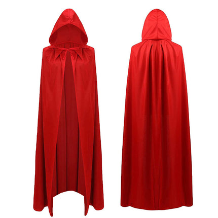 Black-faced Double-layer Children's Halloween Cross-border Adult Cloak Cape Collar Death Makeup Costume Props Red Cloak
