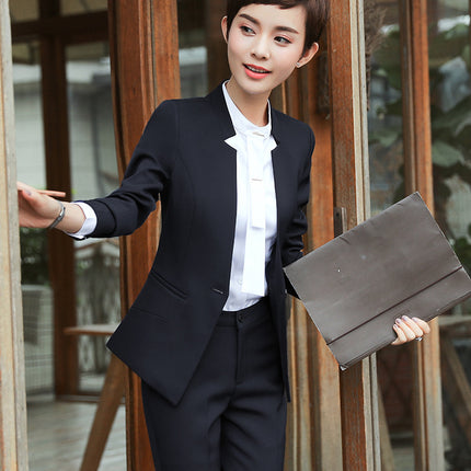 Suit Women's Fashion Temperament Goddess Fan Professional Dress Hotel Front Desk Tooling Sales Manager Work Clothes