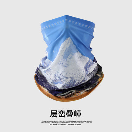 Summer Sunscreen Riding Headscarf Men's Breathable Sweat Absorbing Sports Magic Headscarf UV Protection Extended Arm Set