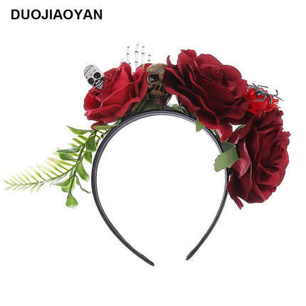 Spider Flower Party Halloween New Flower Headdress Hair Hoop Wholesale Makeup Personality European and American Cosplay