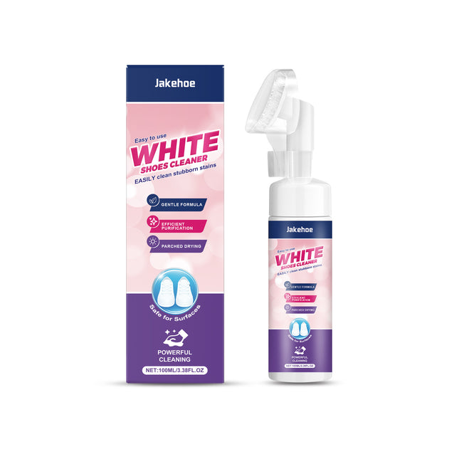 Jakehoe White Shoe Cleaner, Sports Shoe White Shoe Cleaner, Yellow Dirt-Free Portable Cleaner
