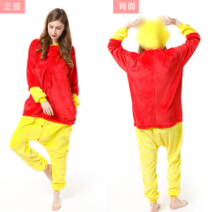 Cross-Border New Flannel Pajamas Zebra Tigger Cartoon One-Piece Couple Cute Home Clothes Mixed Batch
