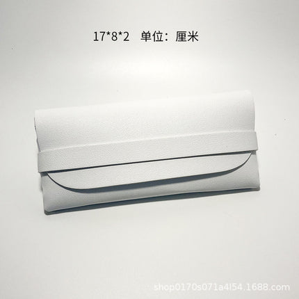 Glasses Case Black Leather Glasses Case PVC Nail Soft Bag Sunglasses Case Sunglasses Case Printable LOGO Batch
