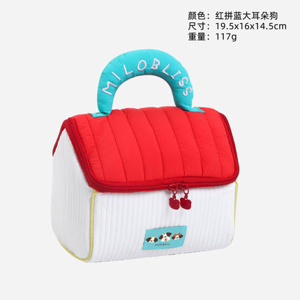 Cute Little House Souvenir Cosmetic Bag, Large Capacity, High-Value Gift Box, Baby's 100-Day Banquet, First Birthday Gift Empty Box