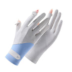 Ice silk stitching gray blue / One size fits all