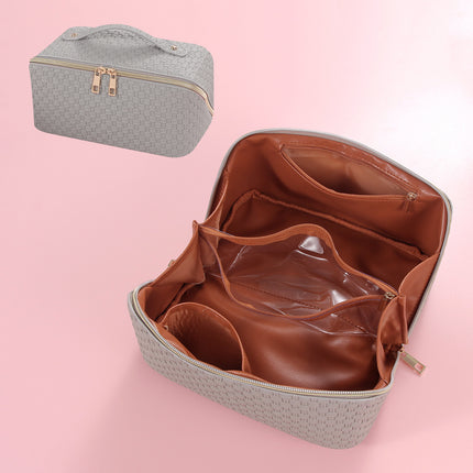 Rishang Bags Amazon Special for Women Cosmetic Bag Large Capacity Travel Wash Bag Portable Wash Rattan Woven Bag Factory
