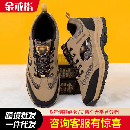 Outdoor Hiking Shoes Spring Men's Hiking Lightweight Casual Sports Shoes Dad Shoes Construction Site Men's Shoes Labor Protection Shoes Wholesale