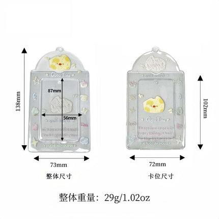 Supply Original Card Sleeve Small Card PVC Earth Flavor Star-chasing Aidou Campus Card Storage Card Bag Display Pendant Protective Cover