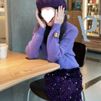 Purple [with lining that does not stick to your body] / XXS