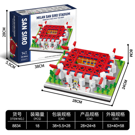Cross-border building blocks Real Madrid football field basketball and other micro-particle building blocks puzzle toys exported to Amazon cross-border explosions