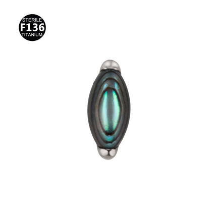 F136 titanium alloy natural stone 0.9 teeth horse eye puncture lip ear nail tongue nail foreign trade hot factory in stock wholesale