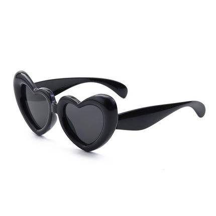 Funny and Interesting Inflatable Cute Square Heart Sunglasses for Women Ins Popular Trendy Street Style Sunglasses