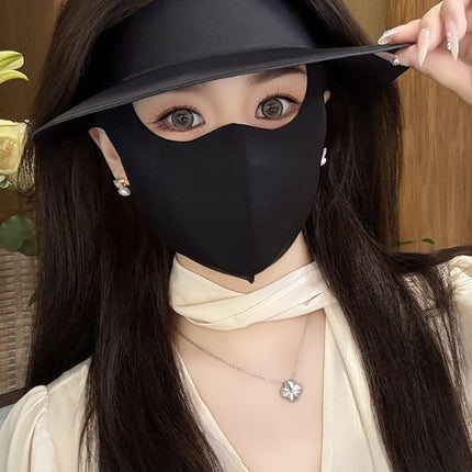 Jck's New Two-In-One Sun Protection Ice Silk Mask, Full-Face Summer Sun Protection Hat, Cycling Sun Hat, Uv Protection