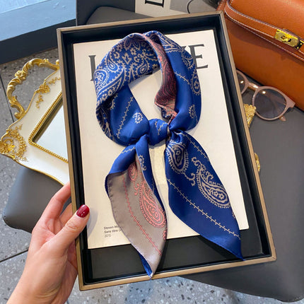 70cm Imitation Silk Square Scarf Fashion All-match Silk Scarf Professional Scarf Korean Style Neck Protection Scarf Decorative Small Square Scarf