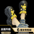 Black 6cm [double belt cheese] / 38-39 [37-38 Foot Shoot]]