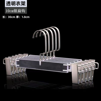 Acrylic clothes hanger clothing store special clothes hanger women's clothes rack non-slip seamless clothes hanger pants clip transparent clothes hanger