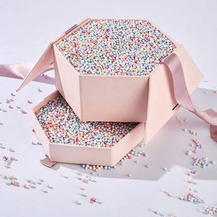 Small Packaging Macaroon Foam Ball Surprise Gift Box Decoration Filled Slime Granule Flow Planet