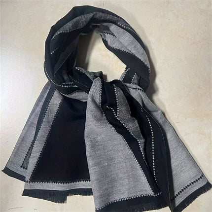 2024 New Scarf Women's Winter Double-Sided Imitation Wool Korean Style College Style Scarf Office Air Conditioning Sofa Shawl