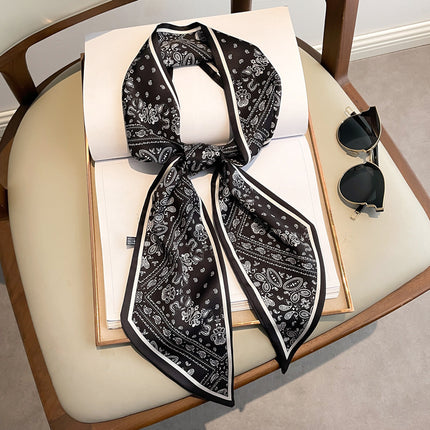 2025 New Long Scarf Korean Style Printed Temperament Scarf Summer Fashion Decorative Bangle Scarf Factory Wholesale