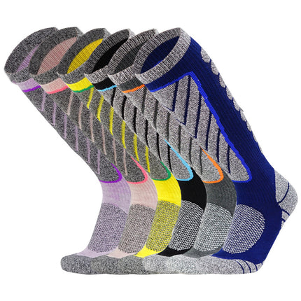Women's Long Ski Socks, Men's Snow Socks, Women's Non-Slip Quick-Drying Hiking and Mountaineering Sports Socks, Warm Ski High Socks