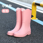 Mid-barrel pink-single shoes / 36 [fleece-lined take one yard bigger]]