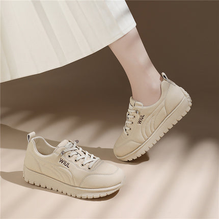 sneaker Casual Shoes Women's 2025 New Spring Middle-aged Mother Shoes Leather Soft Sole Women's Slip-on Shoes