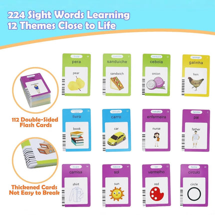 Cross-Border Portuguese Card Machine Talking Flash Cards Portuguese Card Machine Early Education Learning Machine