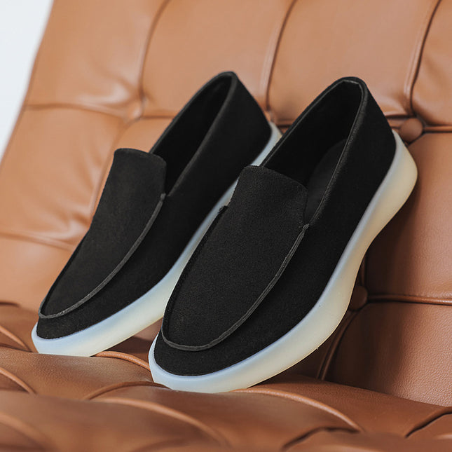 Slip-On Lazy Sneakers for Men, Jelly Rubber Trendy Sports Versatile Casual Niche Loafers Men's Shoes X517