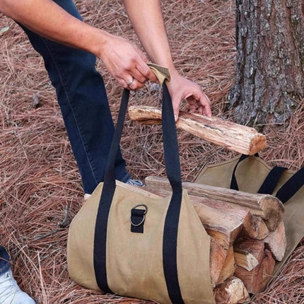 Cross-border direct firewood storage bag firewood camping outdoor logging bag carrying storage bag wooden Oxford cloth bag collection