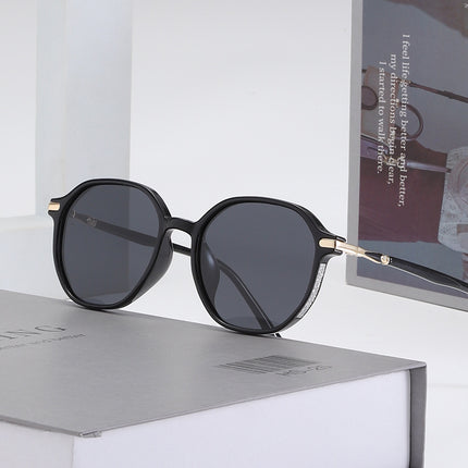 New Women's Polarized Sunglasses Fashion Trend Round Face Slimming Glasses UV-proof Driving Sunglasses