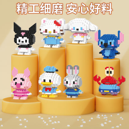 Compatible with Lego Microparticles Building Blocks Cartoon Doll Children's Assembled Small Toys Stall Pendant Gift Wholesale Stall