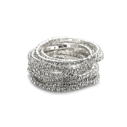 2.0mm Superfine Rhinestone Bracelet Stretch Bridal Bracelet Korean Style Single Row Flash Diamond Stretch Crystal Bracelet