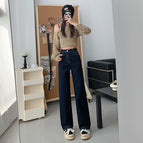 Denim blue trousers single pants / XS