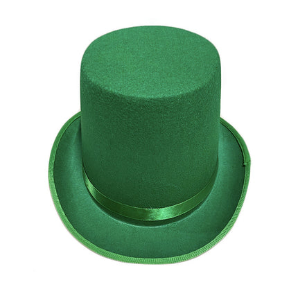 British Retro Gentleman Hat Black High Top Jazz Hat Stage Magic Hat Kidsren's Performance Hat Fashion High Top Hat