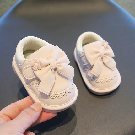 Spring, Autumn and Summer Breathable Baby Shoes Soft Sole One-Year-Old Female Baby Princess Shoes Newborn Baby Toddler Small Leather Shoes