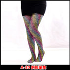 A-20 inclined color gradient / Printed pantyhose free size