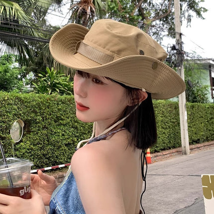 Sun Hat, Summer Uv Protection, Outdoor Fishing, Mountaineering and Travel, Versatile Oversized Brim to Cover Face and Slimming Look Beanie Hat