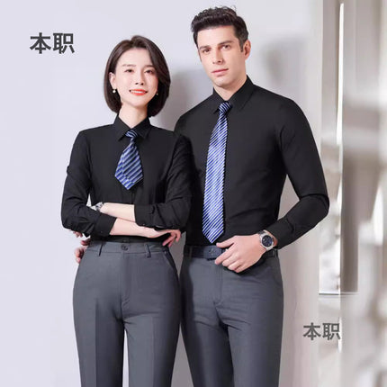 [Cold Modal] Summer Thin White Shirt Men's Long-sleeved Dress Slim-fit Professional White-collar Shirt Work Clothes