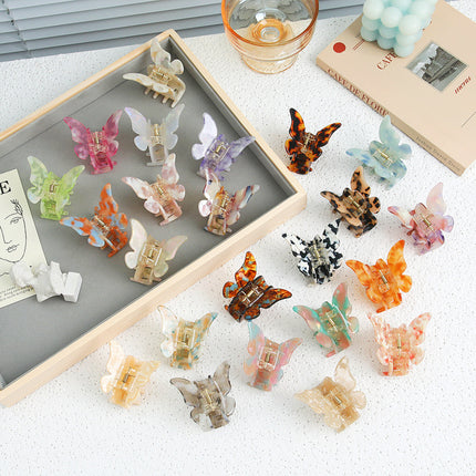 Super Fairy Romantic Butterfly Grab Clip French Temperament Acetic Acid Hair Grab Back of Head Clip Hairpin Hair Accessories Headwear Women's Spring and Summer
