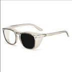 Transparent gray [anti-blue light gray lens] / 0 degree flat mirror [anti-blue light]