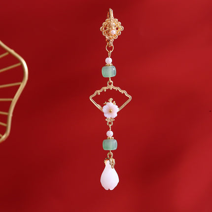 Antique Cheongsam National Tide Wind Pressure Break Elegant Pendant Brooch Hanfu Tea Clothing Tassel Retro Chinese Makeup Accessories Women