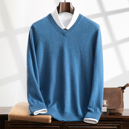 V-Neck Cashmere Sweater Men / Pull Col V Cachemire