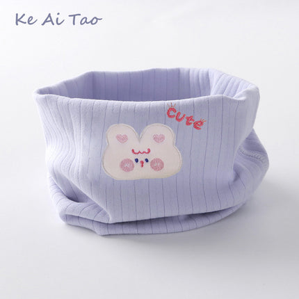 Children's Neck Warmer Autumn and Winter Fleece-Lined Warm A-Class Scarf Thickened Windproof Neck Gaiter Multifunctional Hat Neck Protector Cartoon