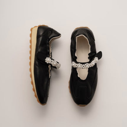 2025 New Products-Small Mouth Ballet Training Shoes Women's Spring and Summer New Thick-soled Sports Mary Jane Shoes