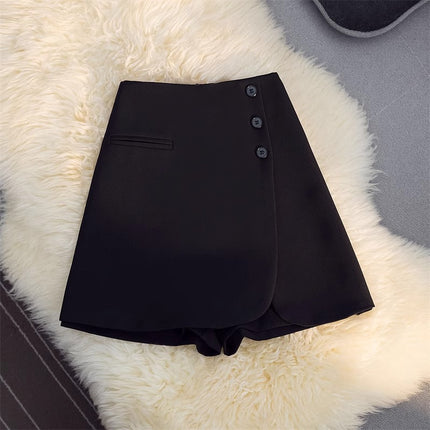 Grey Leggings Skirt Women's 2025 Spring and Summer All-match Casual Suit Shorts High Waist Slimming Outer Wear A- Line Wide Leg Pants