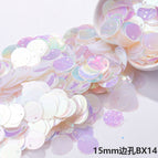 15mm side hole [small package 10g, about 100 pieces] / Bx14 high gloss transparent