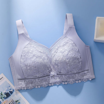 Big chest small push up ultra-thin chubby girl plus size bra breast collection underwear adjustable wireless full cup bra