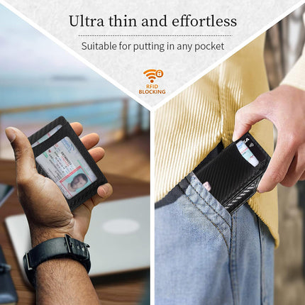 Cross-Border New Microfiber Wallet Anti-Theft Brush Multi-Function Multi-Card Metal Card Holder Portable Men's Id Wallet